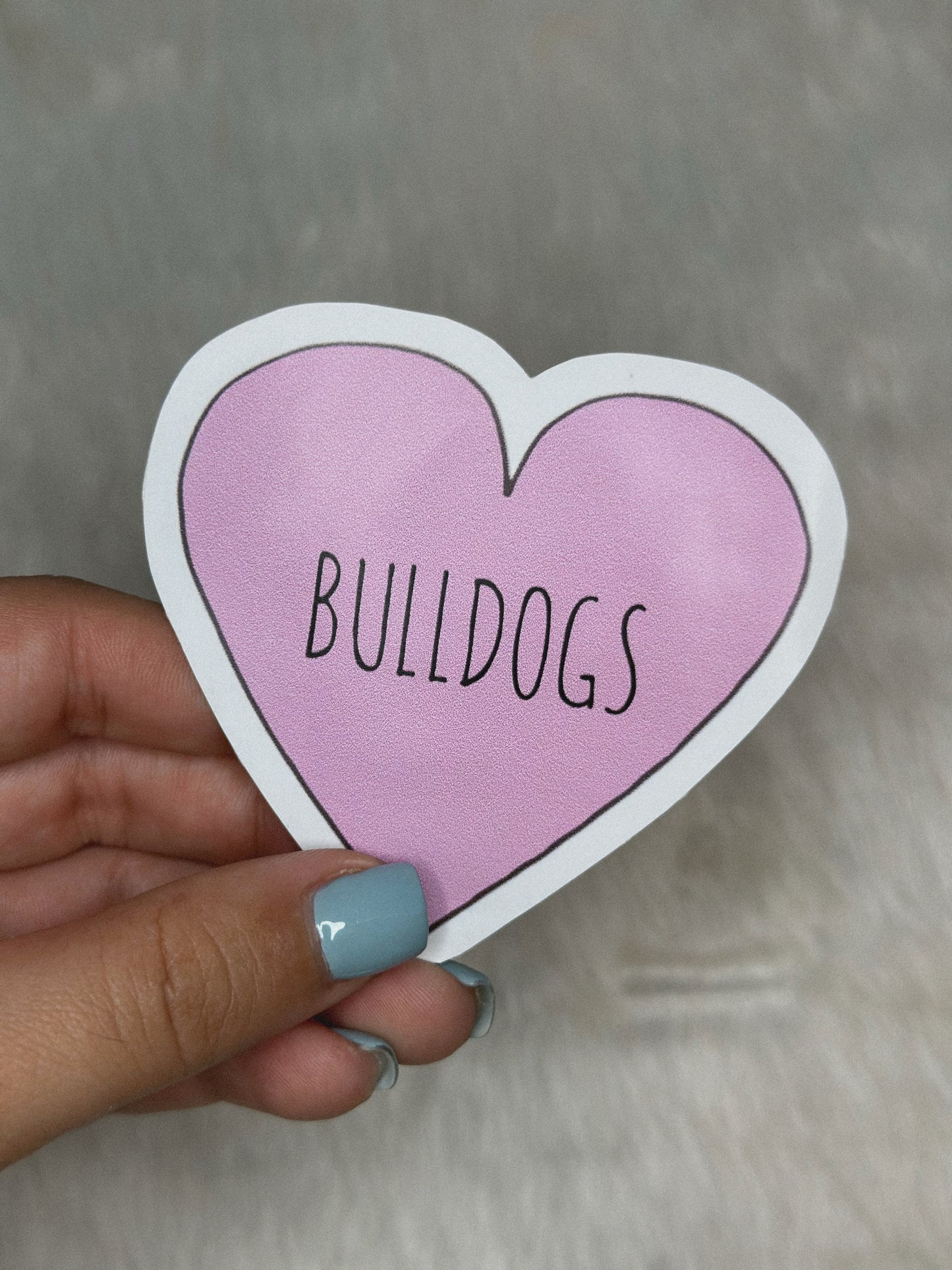 I Love Bulldogs Sticker