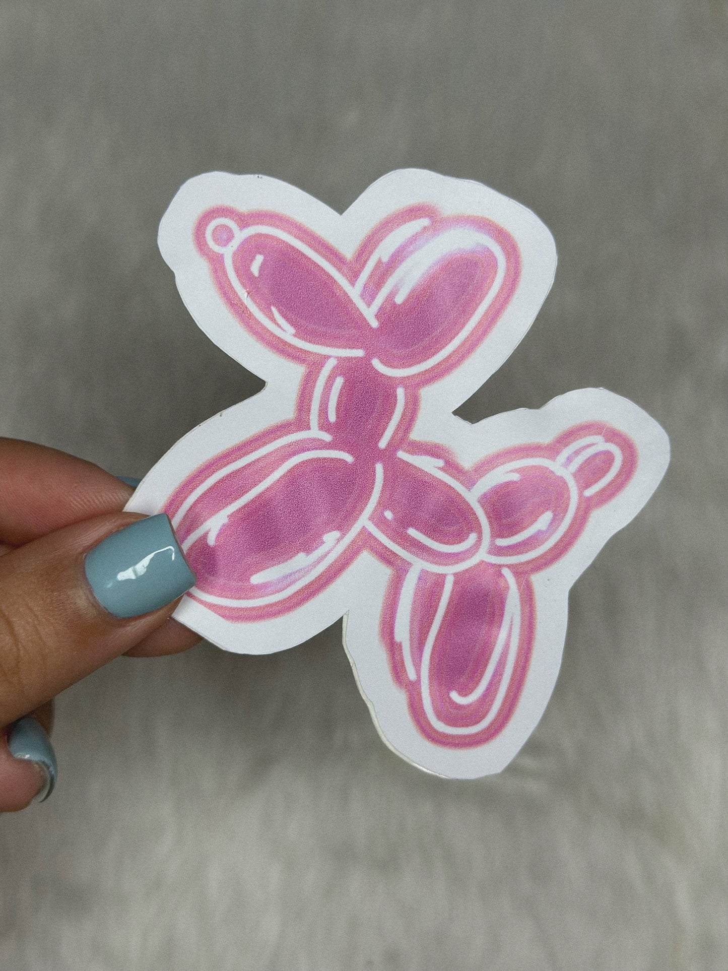 Pink Balloon Dog Sticker